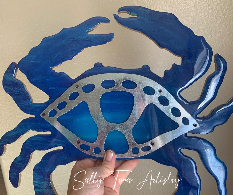 Coastal Wall Decor "Blue Crab”