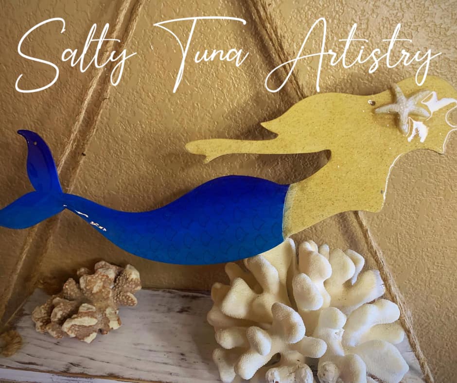 Mermaid Wall Decor "Spirit of the Sea" (Set of 2 ) 12" x 9"