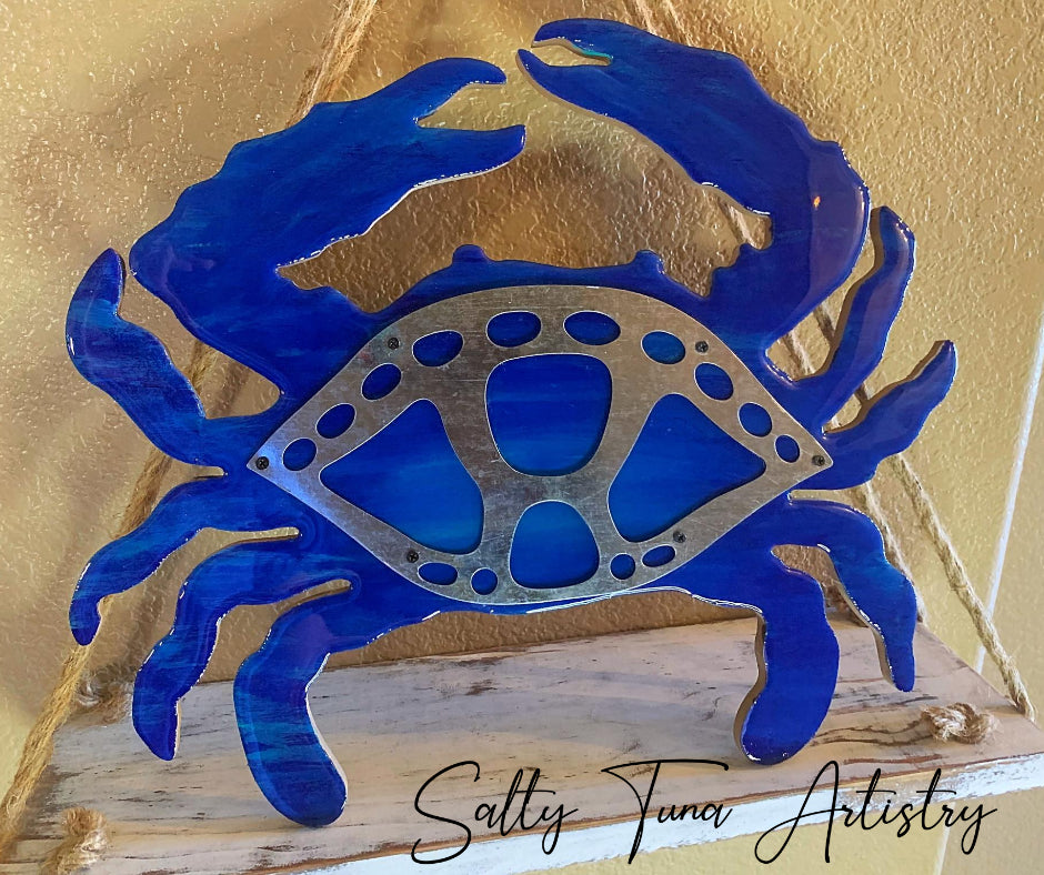 Coastal Wall Decor "Blue Crab”