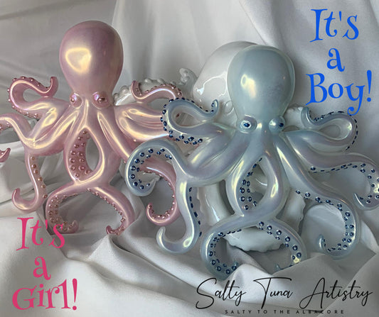 Octopus Wall Decor "It's a Boy!" 9" x 8"