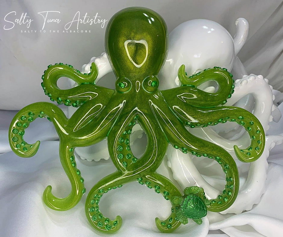 Octopus Wall Decor "Limey" 9" x 8"