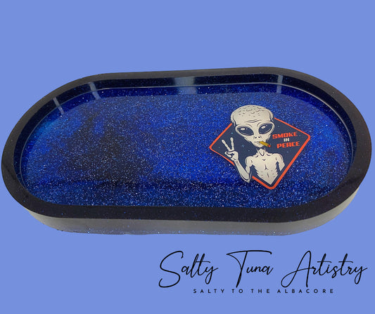 Trinket Tray / Rolling Tray "Smoke in Peace" 7.5" x 4"