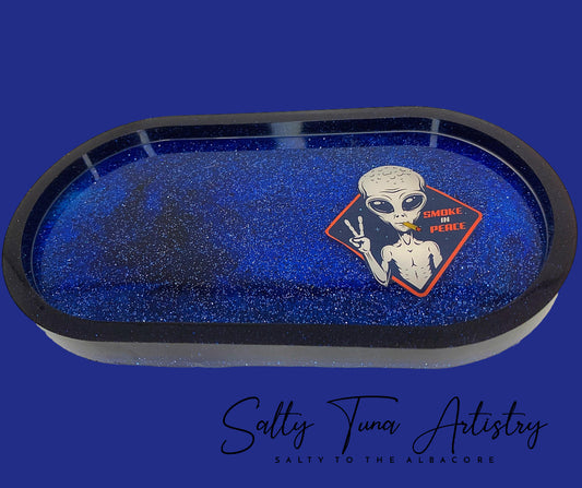 Trinket Tray / Rolling Tray "Smoke in Peace" 7.5" x 4"