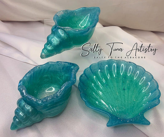 Conch and Shell Dish Set- 3 pc. "A Trip to Bimini"