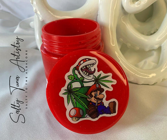 Decorative Stash Jar "Mario's Crop" 3.5" x 3"