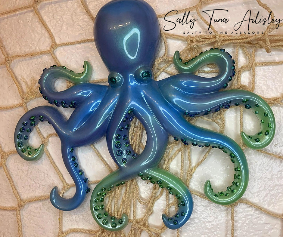 Octopus Wall Decor "Sea Glass" 9" x 8"