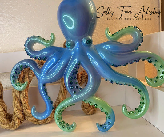 Octopus Wall Decor "Sea Glass" 9" x 8"