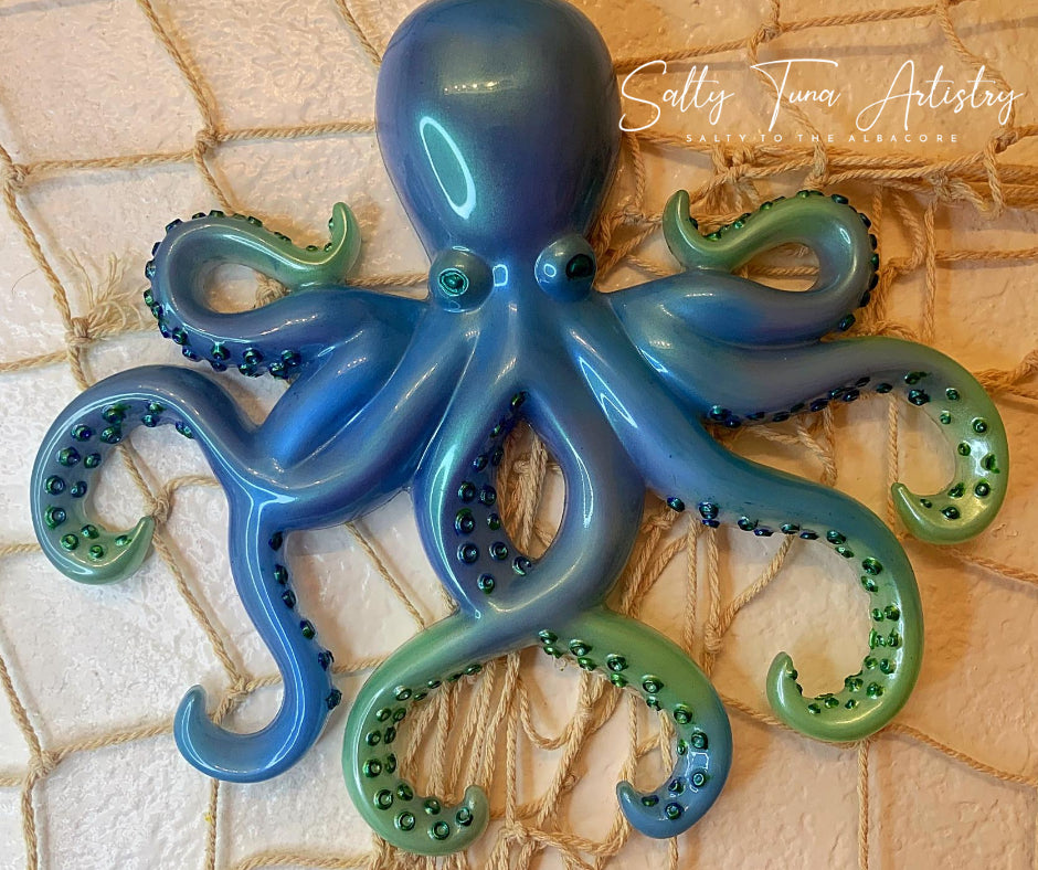 Octopus Wall Decor "Sea Glass" 9" x 8"