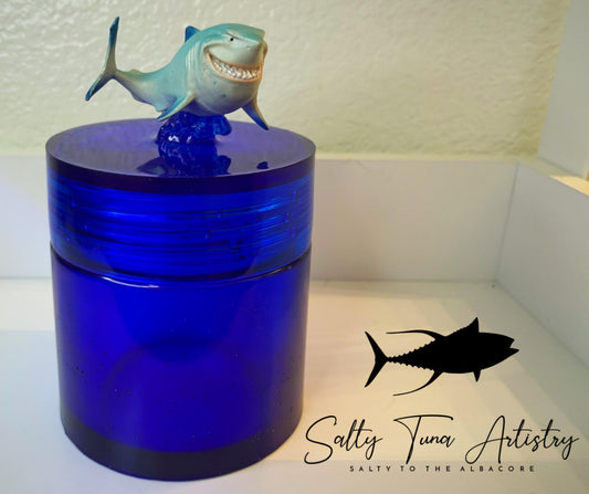 Decorative Stash Jar “Shark Stash" 4.5" x 3"