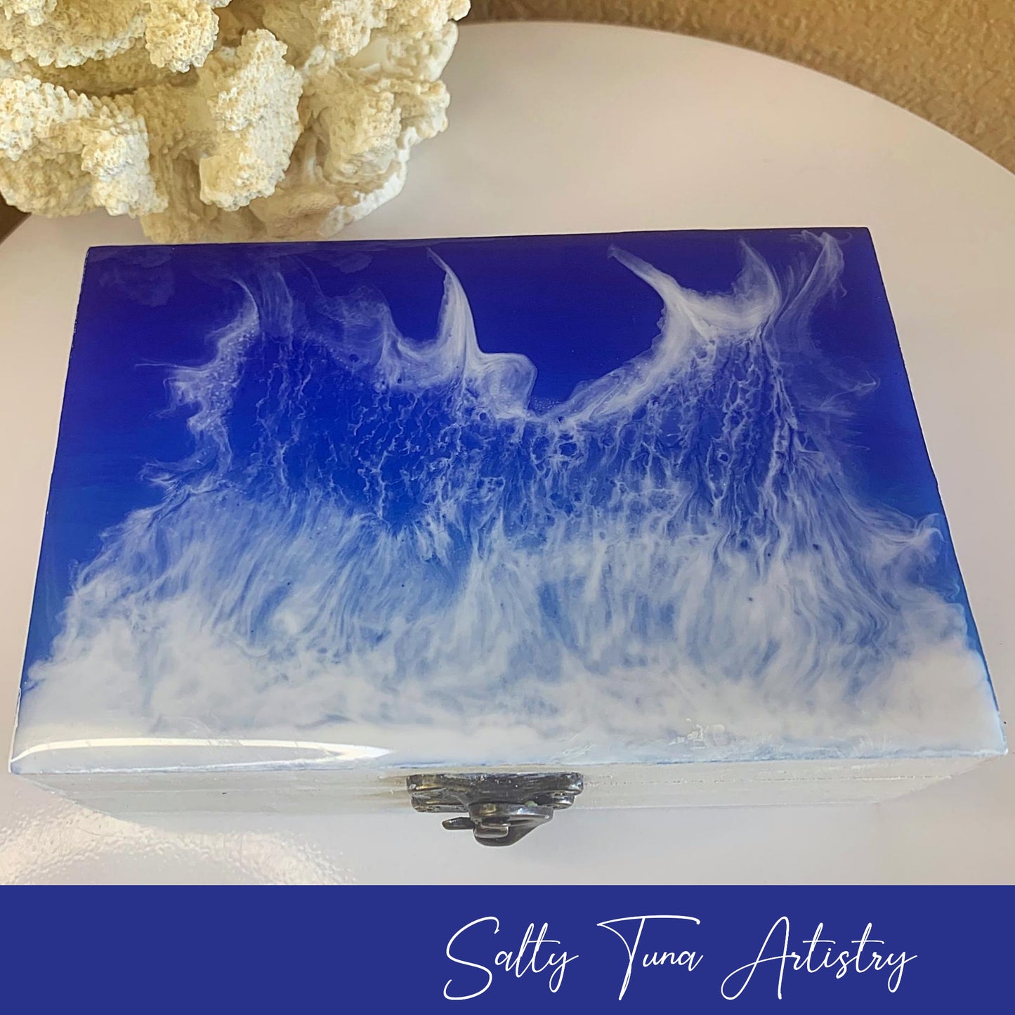 Keepsake Jewelry Box "Waves" 6 x 4 x 2 in.